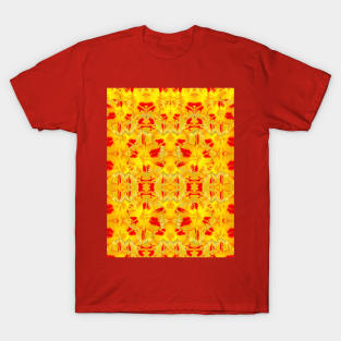 Abstract Flower Petal Pattern T-Shirt